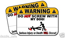 Funny Dog Stickers 4 pack stickers for protective pup parents  DNS109 picture