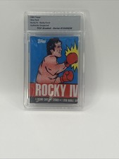 1985 Topps Rocky IV 4 Wax Pack Rocky Front Authentic Unopened Encapsulated picture