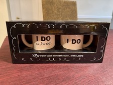 Mug SET OF 2 by Ganz: HUSBAND AND WIFE. I DO and I DO AS I'M TOLD picture