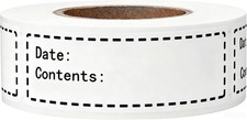 600pcs Removable Freezer Labels,1x3 Inch Food Storage Stickers 1*3in, Black picture