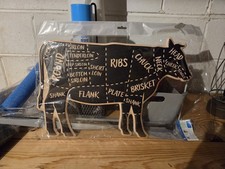 Cow Meat Cuts Metal Sign  Style Wall Decor Kitchen Restaurant Butcher picture
