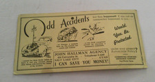 Vintage 1940's Insurance Ink Blotter 