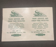 Vintage British Railways Train Services Timetable Booklet Cambrian 1962 23x15cm picture