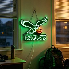 US STOCK Philadelphia Eagles Vivid LED Neon Sign With Dimmer USB Powered Decor picture