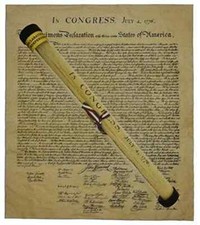 The Declaration of Independence, Authentic FULL SIZE Replica Printed on Antiqued picture