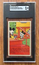 MICKEY MOUSE 1937 D52 Bamby Bread D52 Vintage Card Walt Disney SGC 1 picture