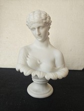 RRR RARE Vintage Parian White Porcelain,Bisque Woman Bust of Clytie picture