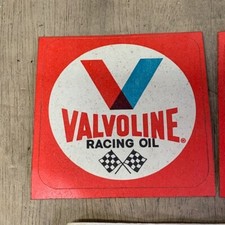PAIR - Vintage Original VALVOLINE Racing Oil - 1960's 70’s  Stickers 3