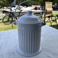 Norpro Nordic White Ceramic Compost Keeper 1 gal Dog Treats Storage picture