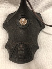S. Robert Schwartz Gooseneck Lamp With BPOE Motif. Vintage 1920 Cast Iron Base picture