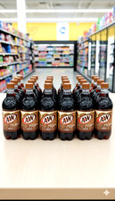 A&W Root Beer Soda Pop, 20 fl oz, Bottle Pack of 24  picture