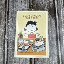 Vintage Hallmark Peanuts Lucy Plaque I Gave Up Soaps for This? picture