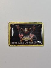 250 Years Of Freedom 1776 - 2026 Bald Eagle Patriotic Lapel Pin Small Size picture
