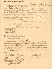 1910 South Carolina Mortgage Charleston Golden Leaf Assoc Signed TT Hyde Mayor picture