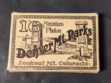 Antique souvenir 16 mini photos Denver Mt Parks Colorado Bloom Bros Co picture