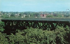 Manchester New Hampshire, Queen City Bridge, Vintage Postcard picture