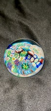 Murano TMC Close Packed Floral 2.25” Millefiori Carpet Ground Paperweight Italy picture