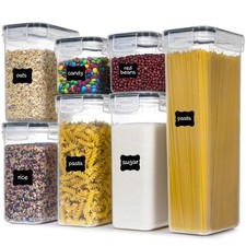 PANTRYSTAR Airtight Food Storage 2.8L, 2L, 1.6L, 0.8L, Black, Clear picture