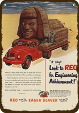 1952 REO MOTORS Truck hauls Sphinx Vintage-Look DECORATIVE REPLICA METAL SIGN picture