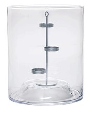 NEW PartyLite Grand Hurricane P91721 Glass Candle Holder Tealight Tree P91555 picture
