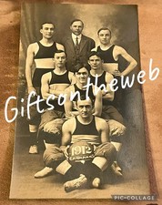 Antique Vintage Basketball Team Photo 1912 Championship Photograph Rare picture