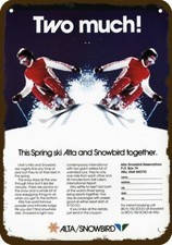 1976 UTAH ALTA & SNOWBIRD SKI RESORTS Vintage Look DECORATIVE REPLICA METAL SIGN picture