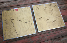Lot 2 Big Vintage Duro Tools Wall Storage Organizer Signs Wrenches & Pullers Set picture