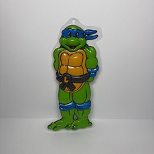 Vintage 1990 Leonardo TMNT 3D Plastic Wall Hanging Ninja Turtles Collectable picture
