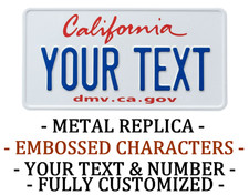 California METAL EMBOSSED  Custom License Plate Personalized CAR Auto REPLICA picture