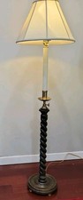 Frederick Cooper Mahogany Adjustable Barley Twist Candle Floor Lamp Rare picture