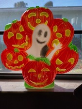 Halloween Jack-o'-lantern Wreath 1996 Don Featherstone Vtg Blow Mold Pre-owned picture