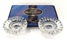 Darby Crystal Candleholder Set of 2 Taper Candle holder votives w/ vintage Box picture