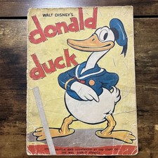 1935 Walt Disney linen Donald Duck book Whitman #978 picture