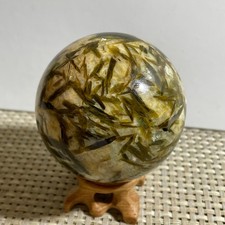 383g Green Lepidolite Large Quartz Ball Crystal Sphere Healing Gems g49 picture