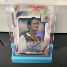 2026 Topps Chrome Disney Orlando Bloom William Turner Auto - AA-OB Pirates picture