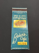 Vintage Matchbook “Baker’s Cafe At LSU” picture