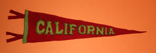 RARE antique 1920's CALIFORNIA Wool Pennant Hand sewn letters 24