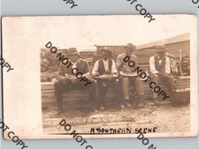 c1909 African American Black Men Watermelon Lumberyard HALE CENTER Texas TX RPPC picture
