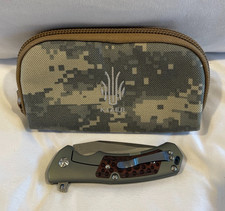 Kizer T1 Ki3452 Flipper Knife S35VN Green Titanium w/ Pouch picture