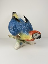 Karl Ens Volkstedt Germany Large Porcelain Macaw Parrot Figurine 18” Vintage picture