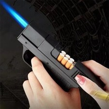Unique Butane Cigarette LIGHTER & CASE Adjustable Jet Torch Flame Pistol Gun hot picture