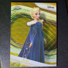 2025 Topps Chrome Disney Elsa #111 Gold Wave Refractor /50 picture