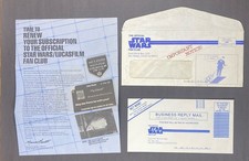 👍🔥🤯 VINTAGE 1985 Star Wars Lucasfilm Fan Club Renewal Kit Complete Envelopes picture