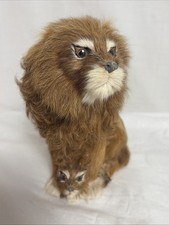 Antique Real Fur Lion Figures Dad And Cub Lion King? picture
