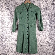 Girl Scouts of America Uniform Dress Girls Green VTG 50s 60s See Measurements picture