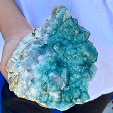 5.06LB natural super beautiful green fluorite crystal ore standard sample picture