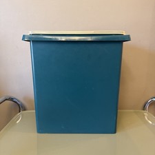 Vtg Tupperware Carry All Large Tote 3 Gallon Container & Lid Dark Blue No Handle picture