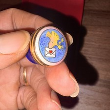 Cartier Woodstock 1980 vintage enamel  trinket pill box Snoopy England Bilston picture
