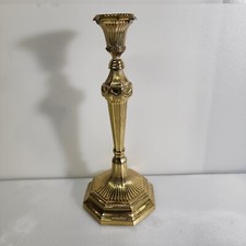 LOUIS XVI STYLE BRASS TABLE CANDLE HOLDER 10 1/4” Fine Dining picture