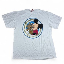 Disney 1992 Mickey Mouse Teddy Bear Convention T-Shirt One Size XL White USA Vtg picture